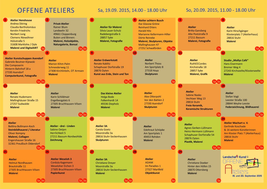Flyer Offene Ateliers I